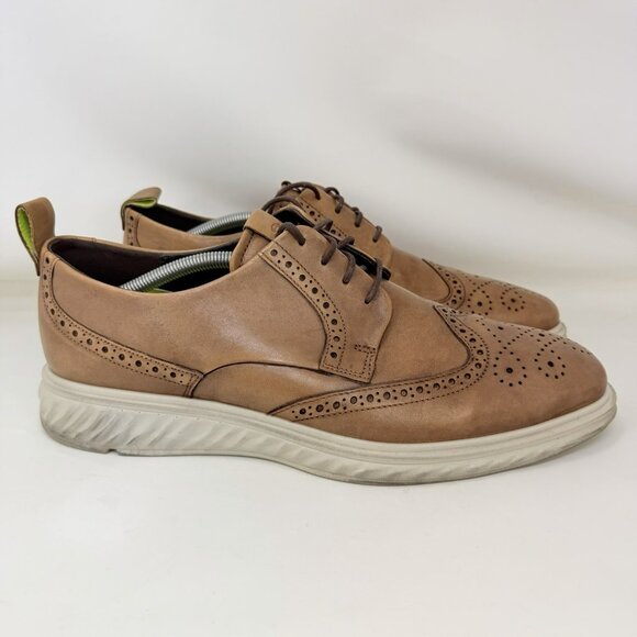 Ecco ST.1 Hybrid Leather Wingtip Oxford Shoes Brown Men’s Size 11